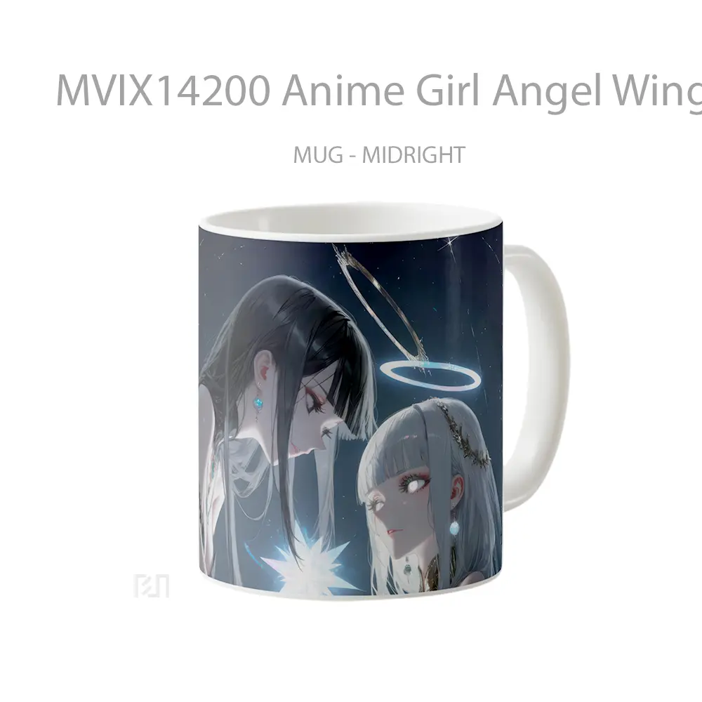 Mug Anime Girl Angel Wings Cangkir Anime - All-side / Desain