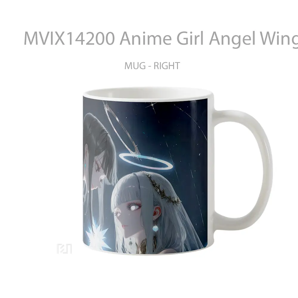 Mug Anime Girl Angel Wings Cangkir Anime - All-side / Desain