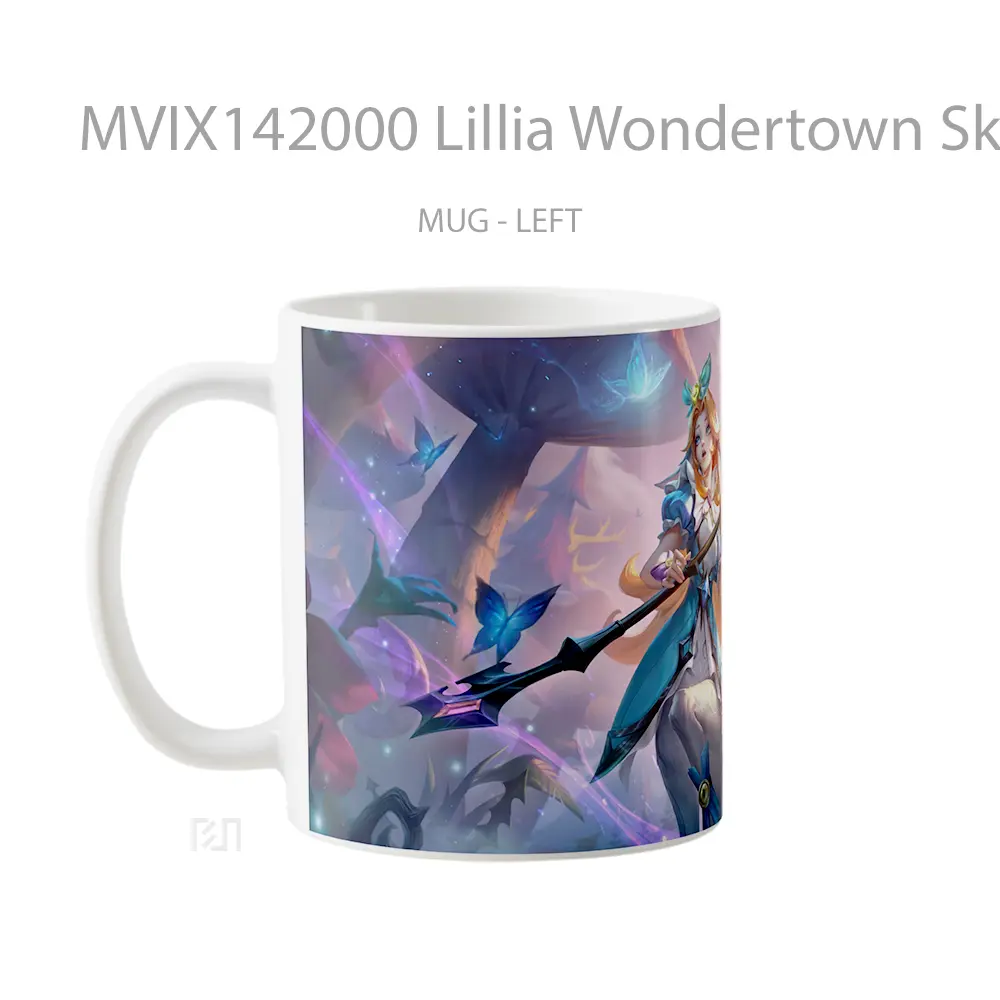 Mug Lillia Wondertown Skin Lol Wild Rift Splash Art Cangkir Gamer - All-side / Desain