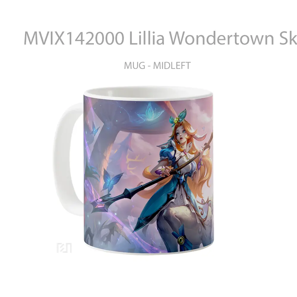 Mug Lillia Wondertown Skin Lol Wild Rift Splash Art Cangkir Gamer - All-side / Desain