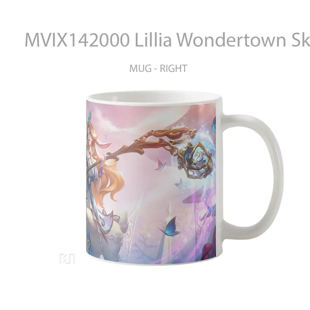 Mug Lillia Wondertown Skin Lol Wild Rift Splash Art Cangkir Gamer - All-side / Desain