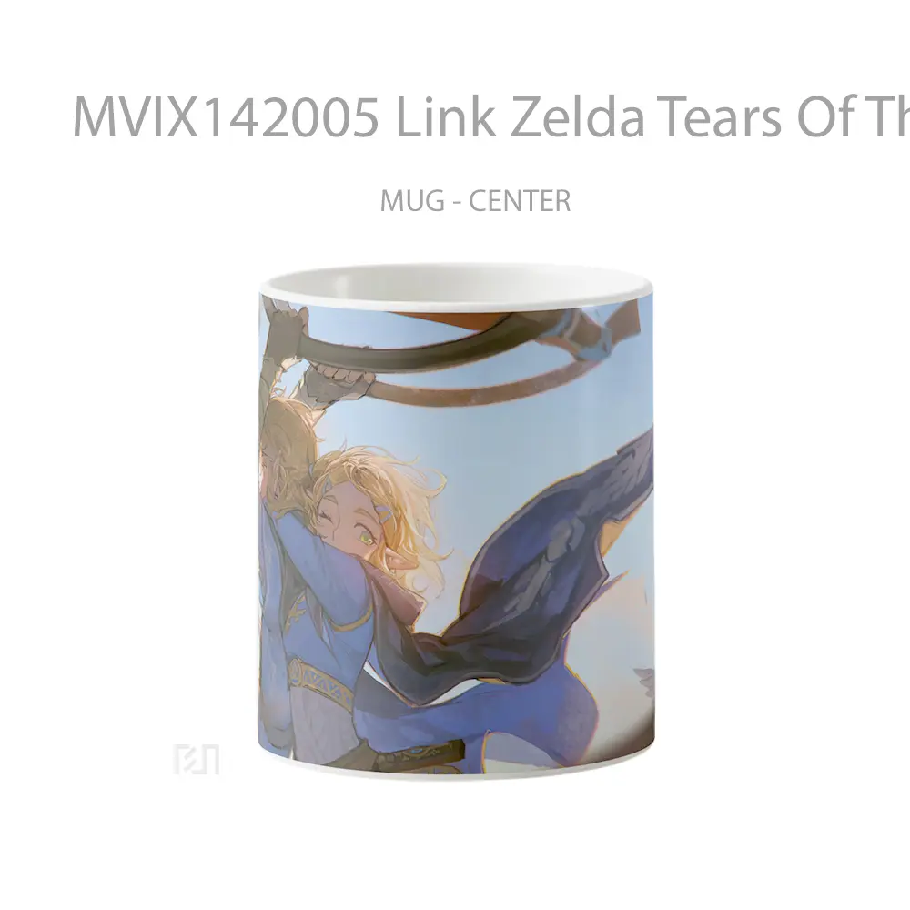 Mug Link Zelda Tears Of The Kingdom Art Gelas Keramik Unik