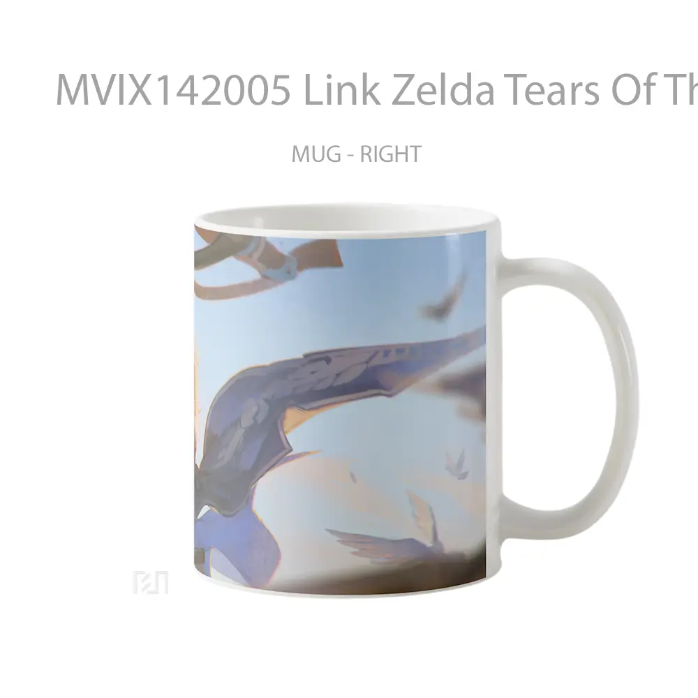 Mug Link Zelda Tears Of The Kingdom Art Gelas Keramik Unik - All-side / Desain