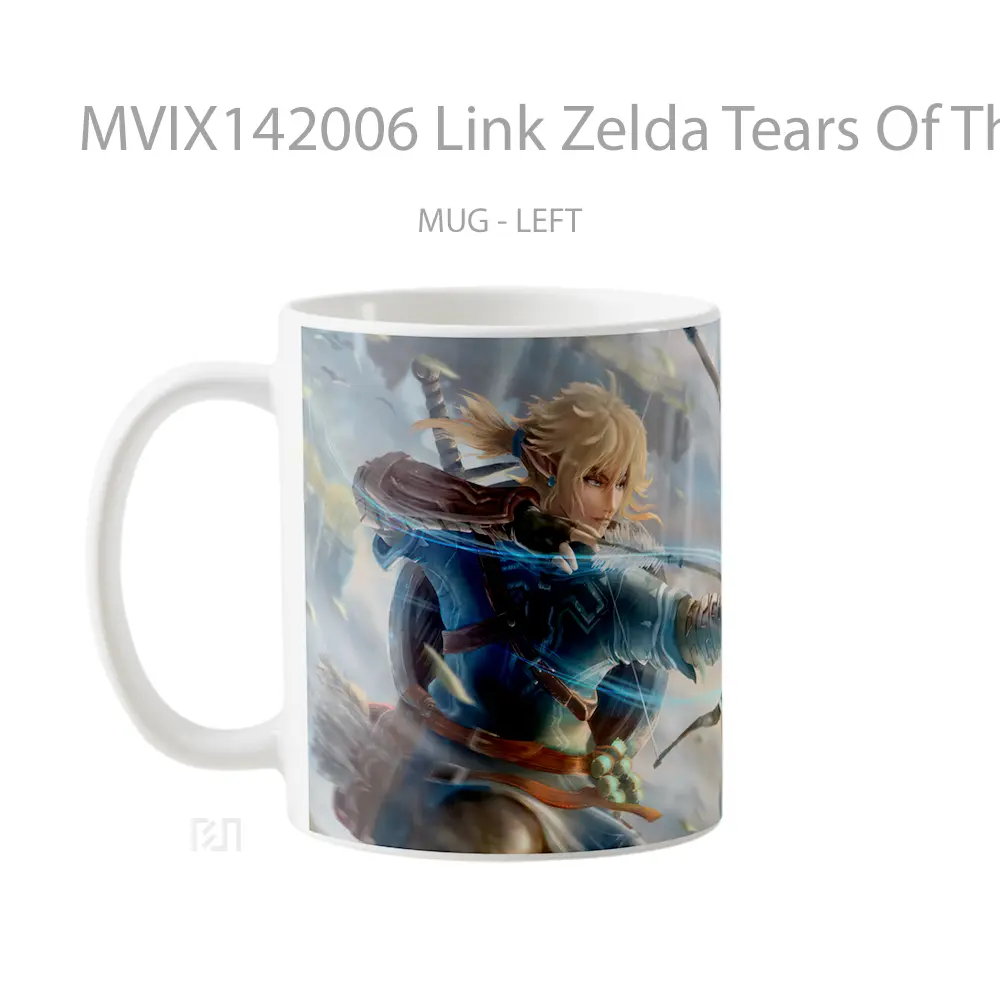 Mug Link Zelda Tears Of The Kingdom Gelas Keramik Unik - All-side / Desain