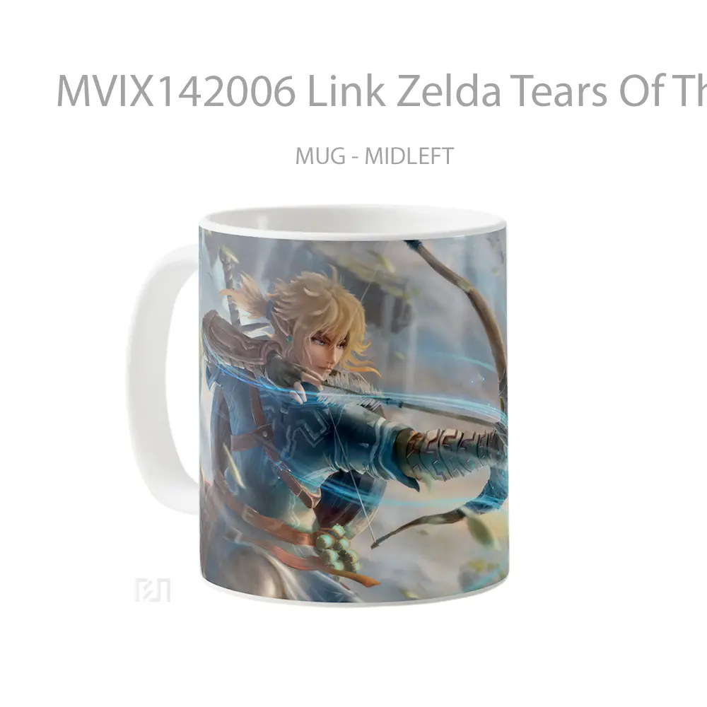 Mug Link Zelda Tears Of The Kingdom Gelas Keramik Unik - All-side / Desain