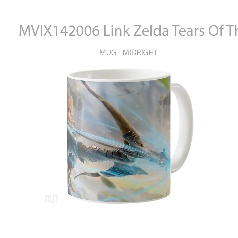 Mug Link Zelda Tears Of The Kingdom Gelas Keramik Unik - All-side / Desain