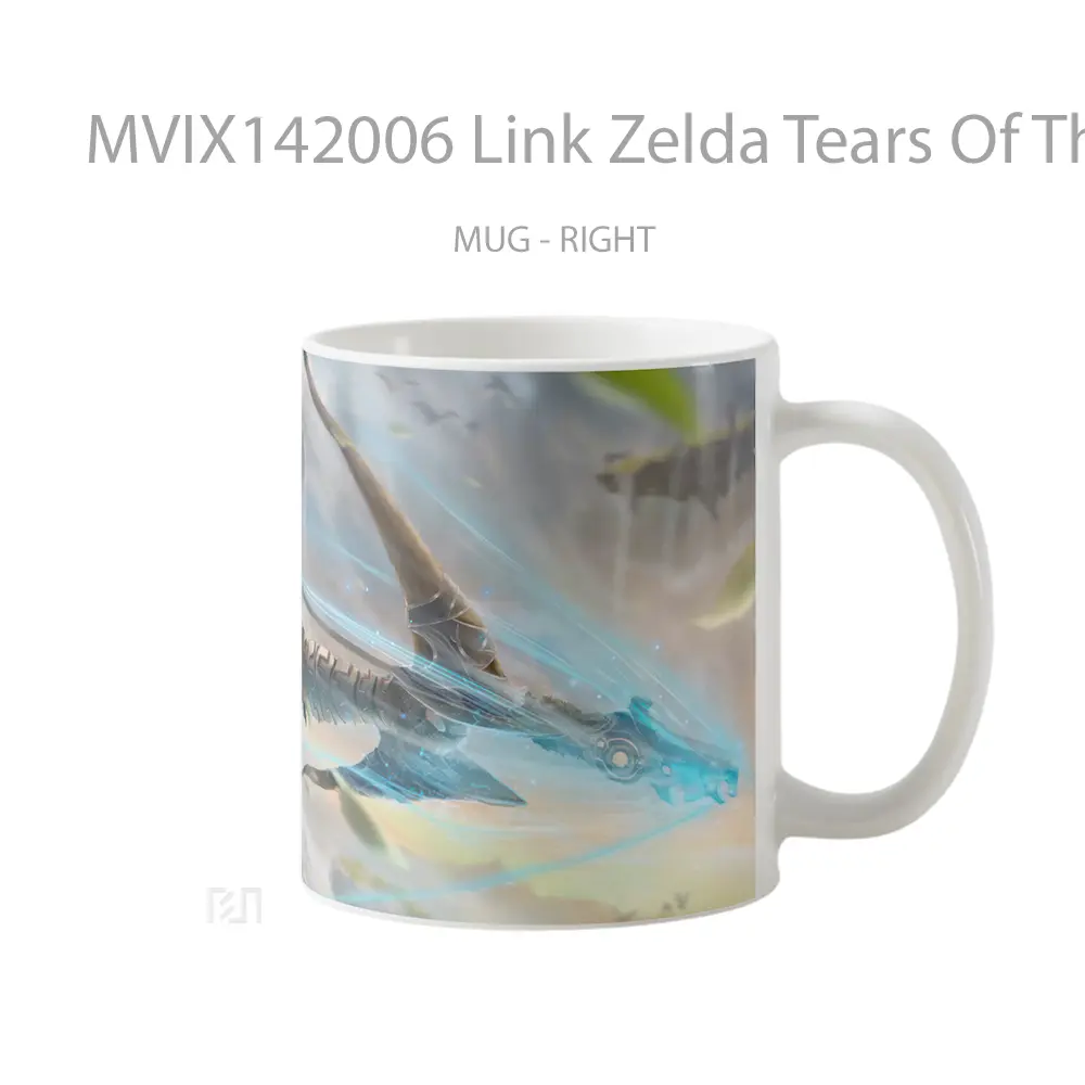 Mug Link Zelda Tears Of The Kingdom Gelas Keramik Unik - All-side / Desain