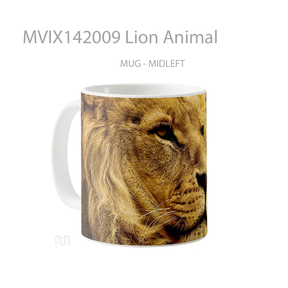Mug Lion Animal Gelas Hewan Lucu - All-side / Desain