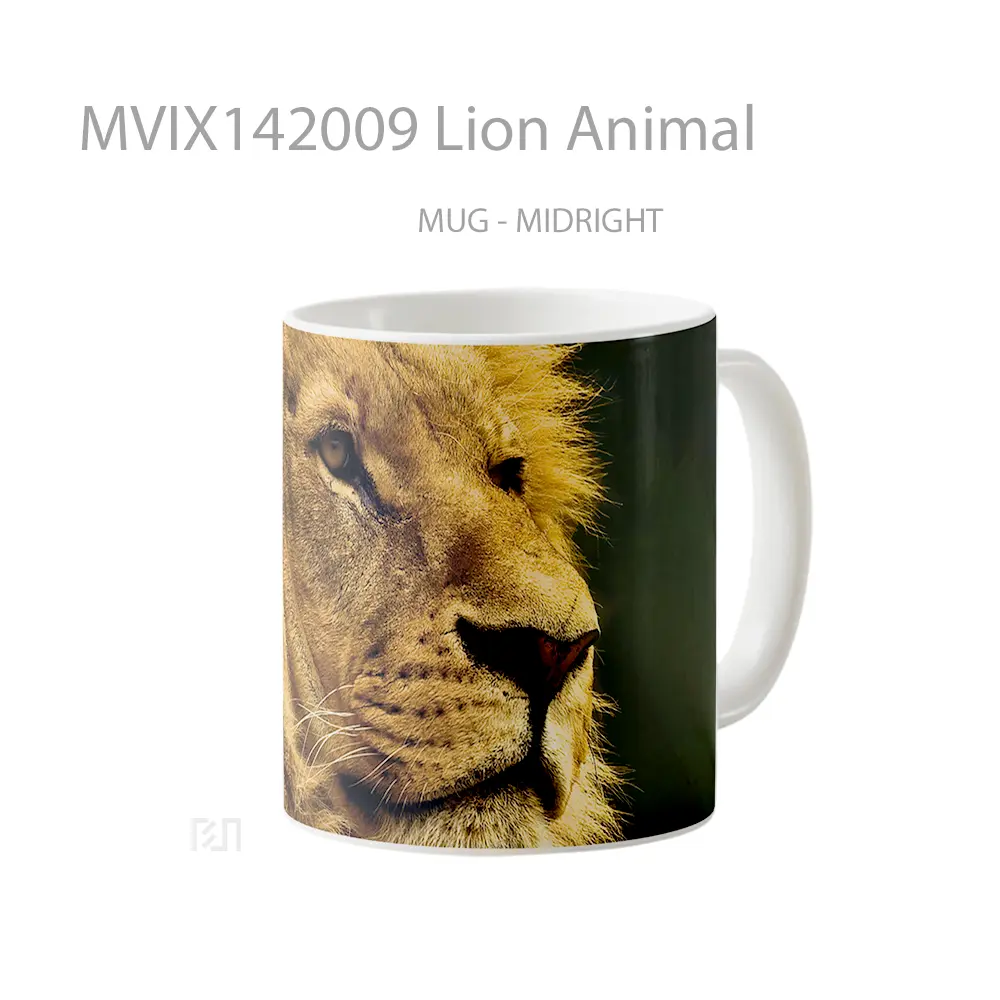 Mug Lion Animal Gelas Hewan Lucu - All-side / Desain