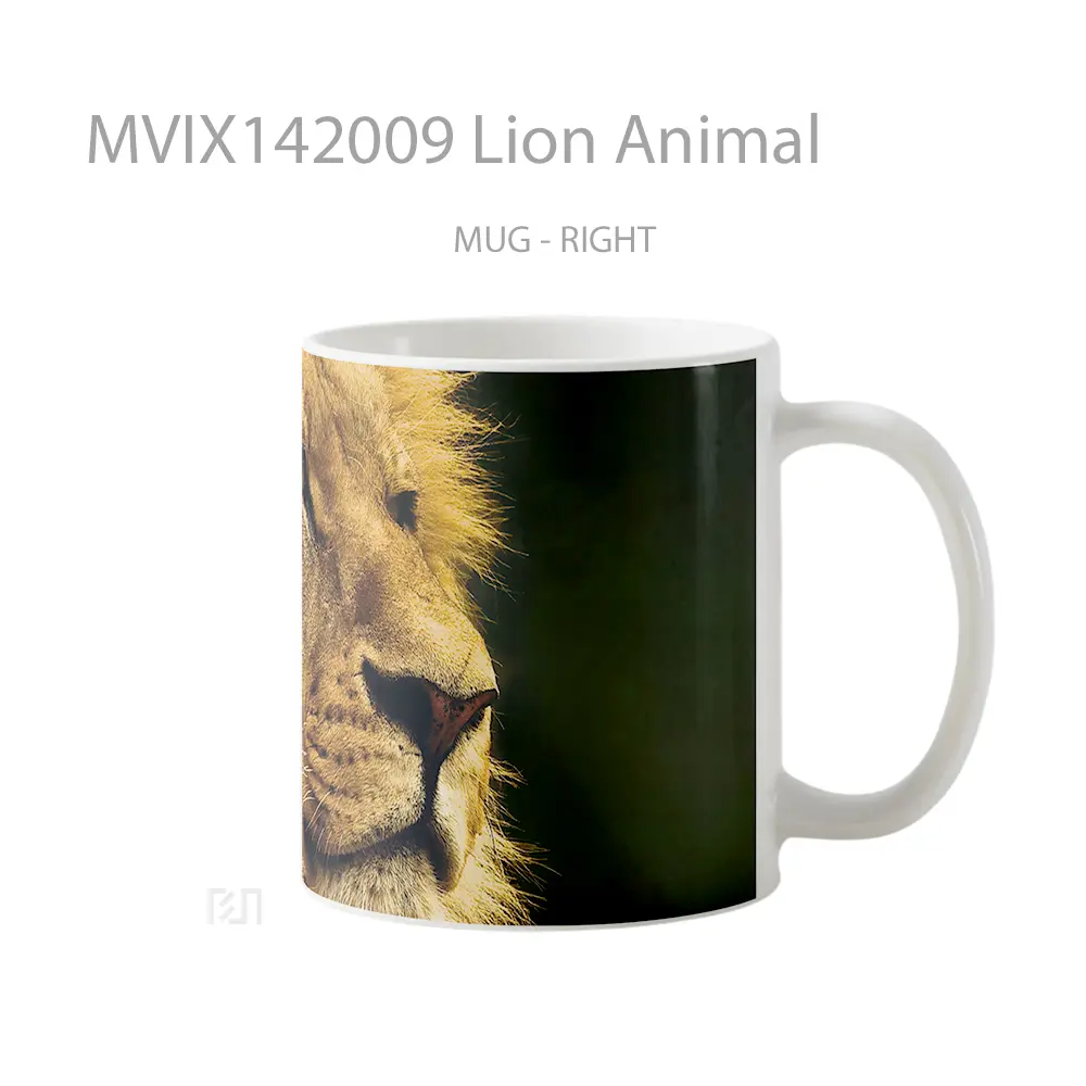 Mug Lion Animal Gelas Hewan Lucu - All-side / Desain
