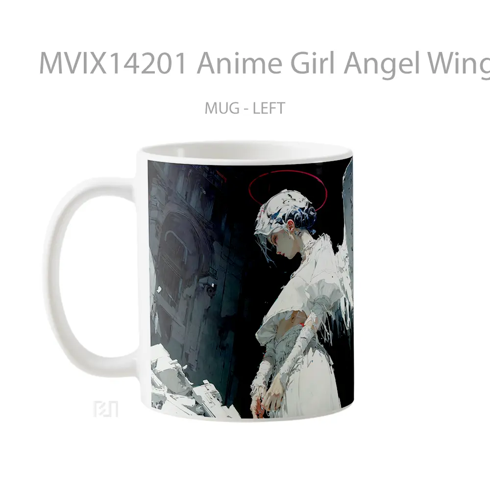 Mug Anime Girl Angel Wings Cangkir Anime - All-side / Desain