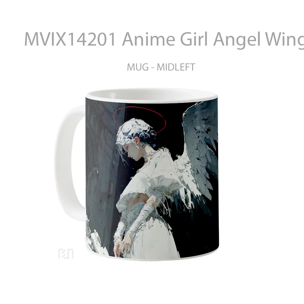 Mug Anime Girl Angel Wings Cangkir Anime - All-side / Desain