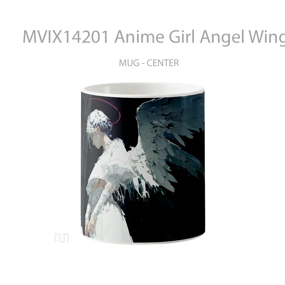 Mug Anime Girl Angel Wings Cangkir Anime