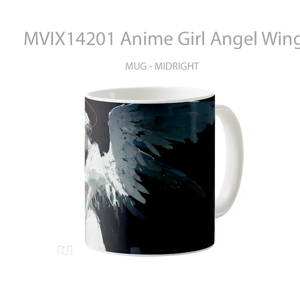 Mug Anime Girl Angel Wings Cangkir Anime - All-side / Desain