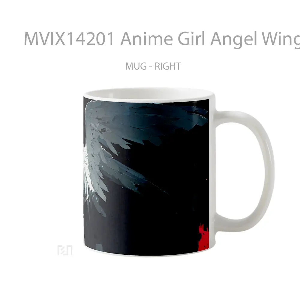 Mug Anime Girl Angel Wings Cangkir Anime - All-side / Desain