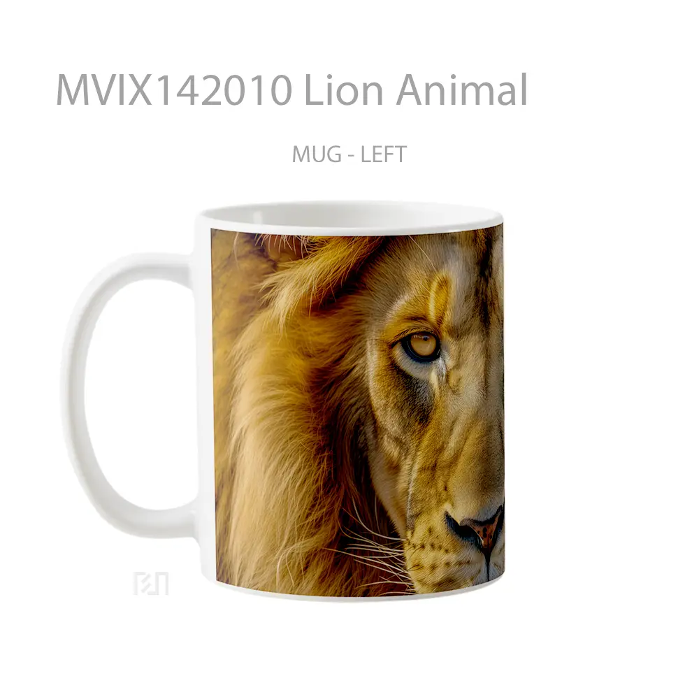 Mug Lion Animal Gelas Hewan Lucu - All-side / Desain