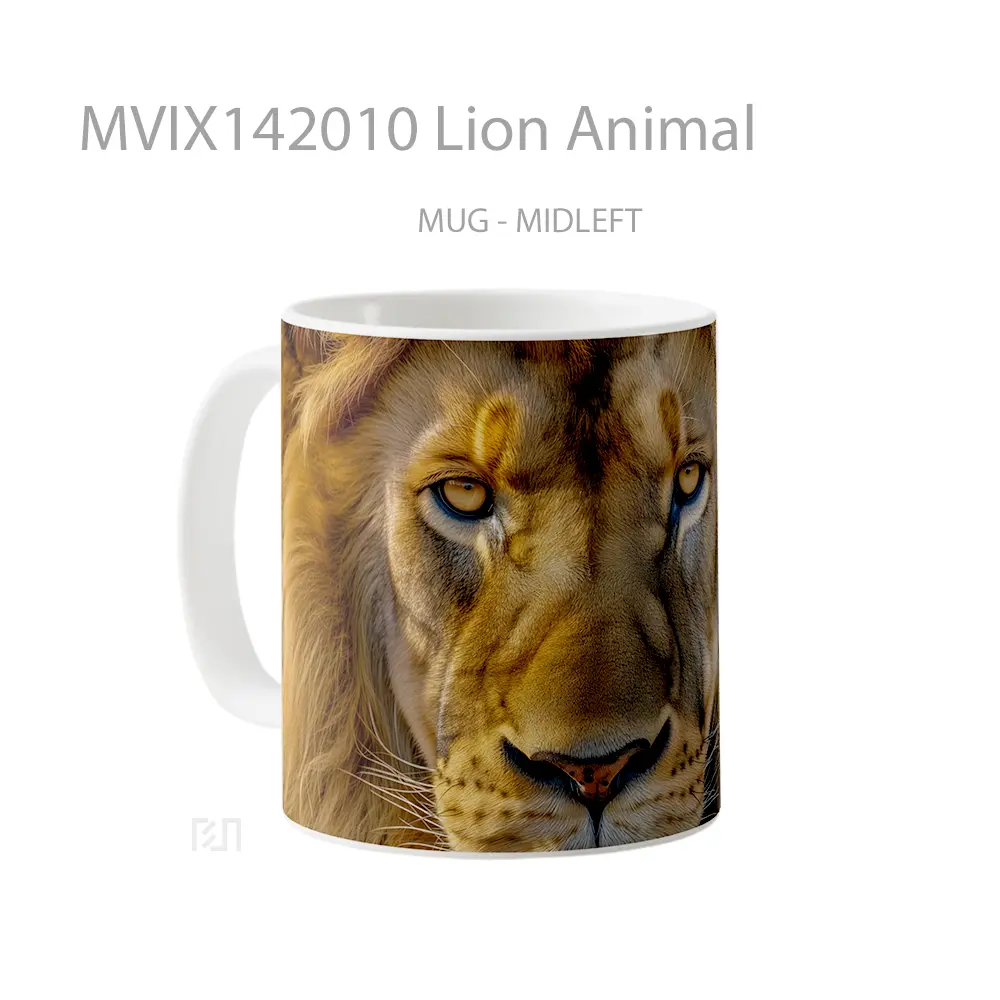 Mug Lion Animal Gelas Hewan Lucu - All-side / Desain