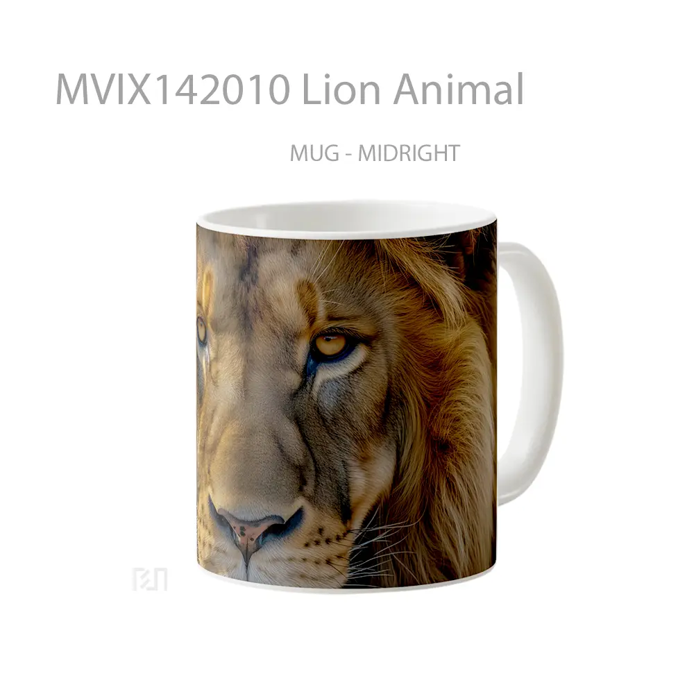Mug Lion Animal Gelas Hewan Lucu - All-side / Desain