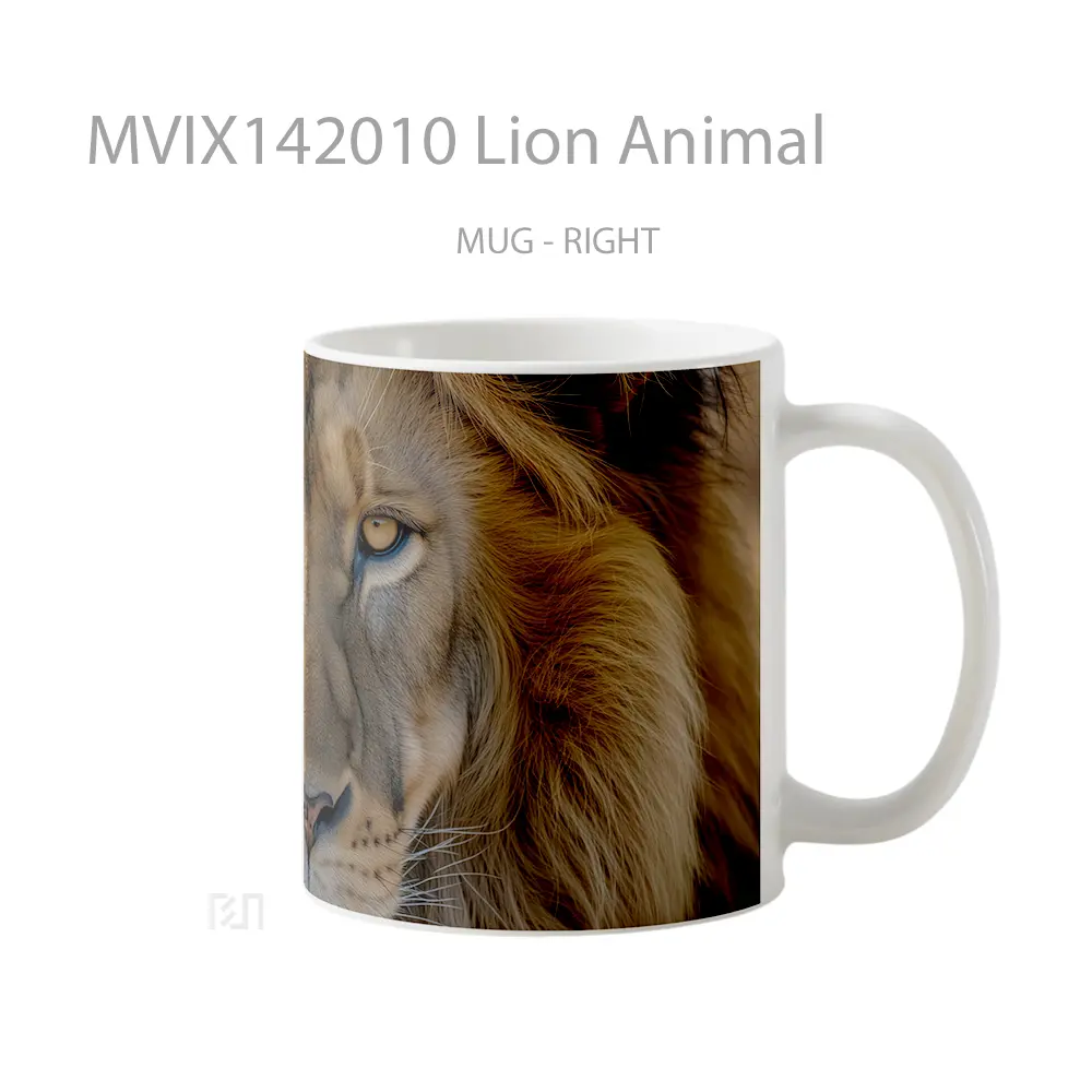 Mug Lion Animal Gelas Hewan Lucu - All-side / Desain