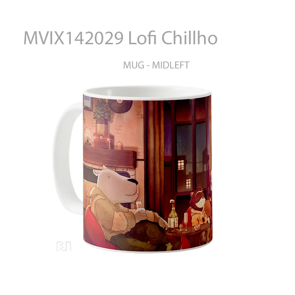 Mug Lofi Chillho Gelas Keramik Unik - All-side / Desain