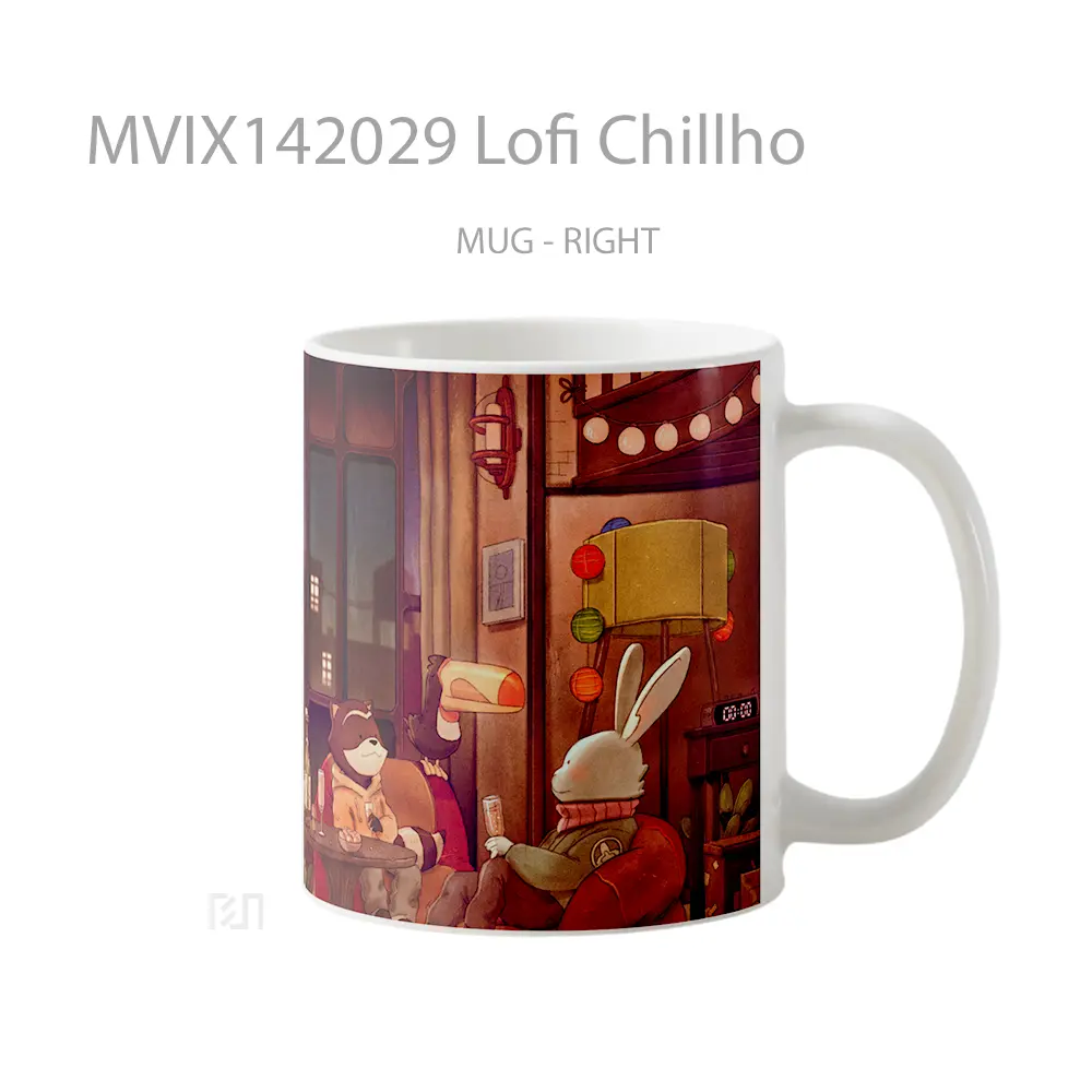 Mug Lofi Chillho Gelas Keramik Unik - All-side / Desain