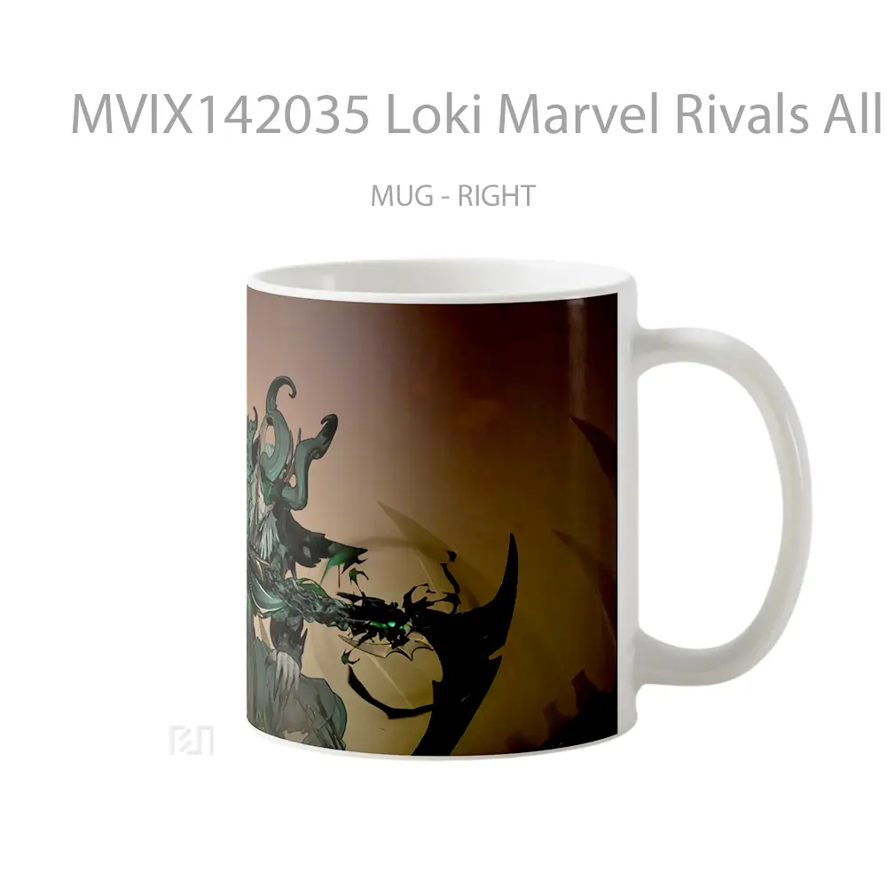 Mug Loki Marvel Rivals All Butcher Ski Gelas Superhero - All-side / Desain