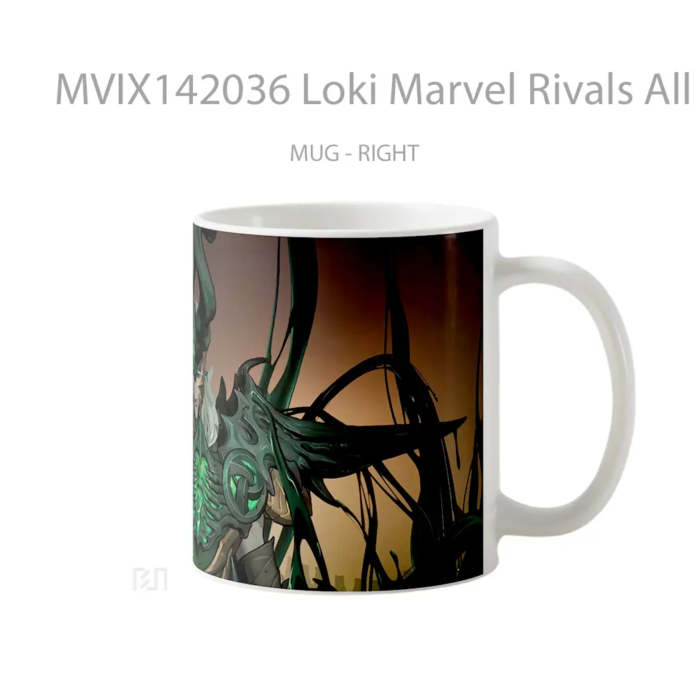 Mug Loki Marvel Rivals All Butcher Ski Gelas Superhero - All-side / Desain