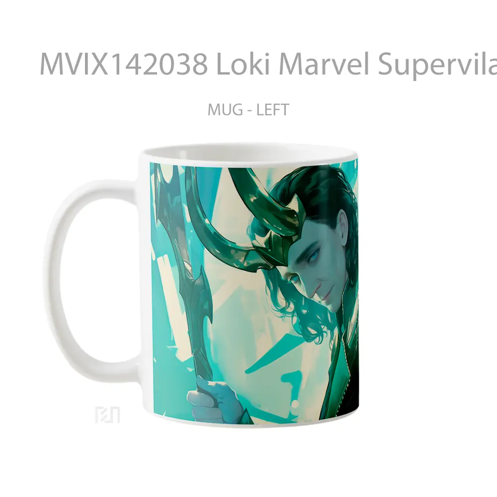 Mug Loki Marvel Supervilai Gelas Superhero - All-side / Desain