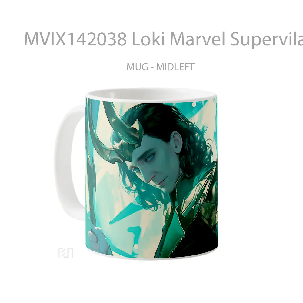 Mug Loki Marvel Supervilai Gelas Superhero - All-side / Desain