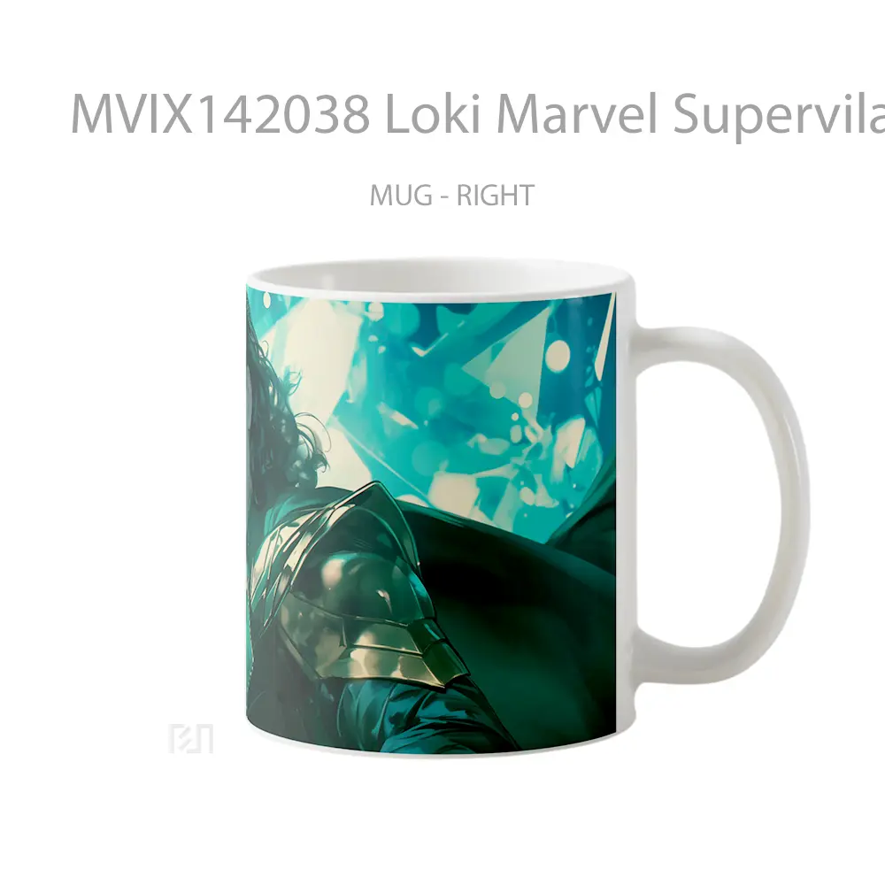 Mug Loki Marvel Supervilai Gelas Superhero - All-side / Desain