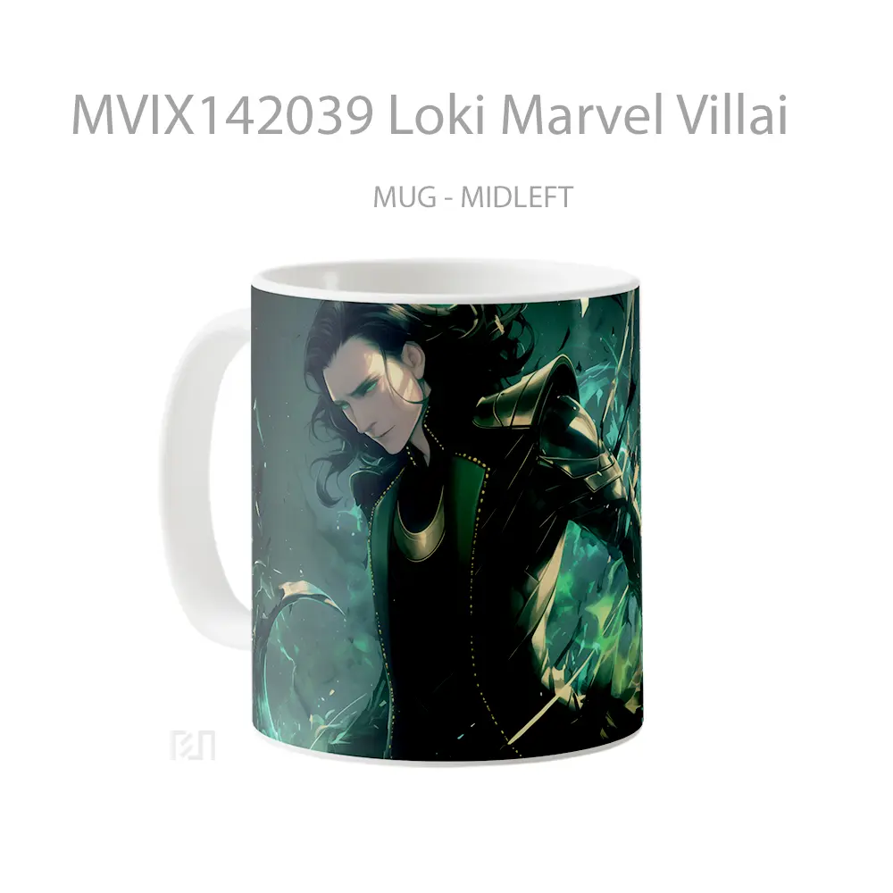 Mug Loki Marvel Villai Gelas Superhero - All-side / Desain