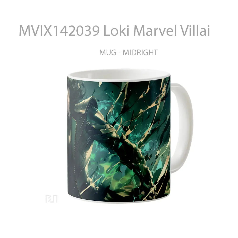 Mug Loki Marvel Villai Gelas Superhero - All-side / Desain