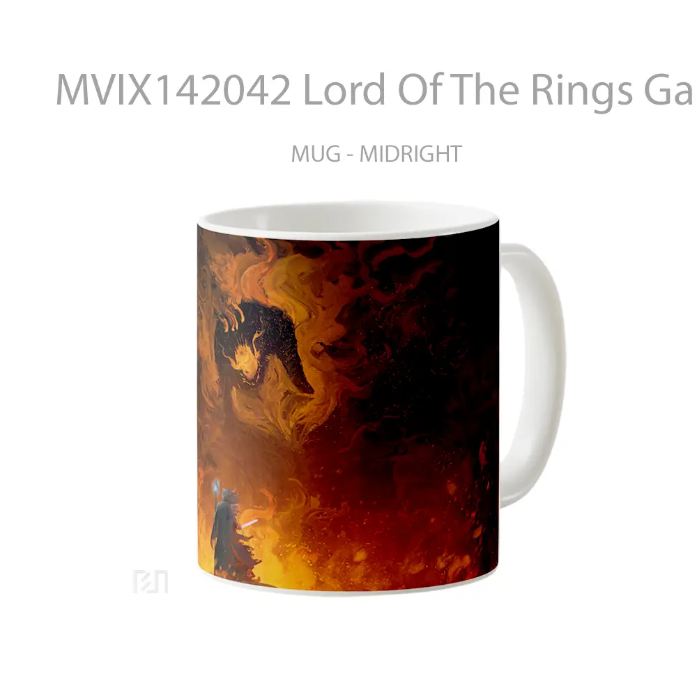 Mug Lord Of The Rings Gandalf Vs Balrog Gelas Keramik Unik - All-side / Desain