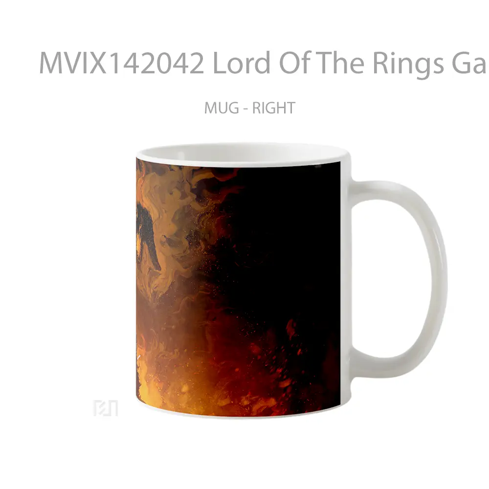 Mug Lord Of The Rings Gandalf Vs Balrog Gelas Keramik Unik - All-side / Desain