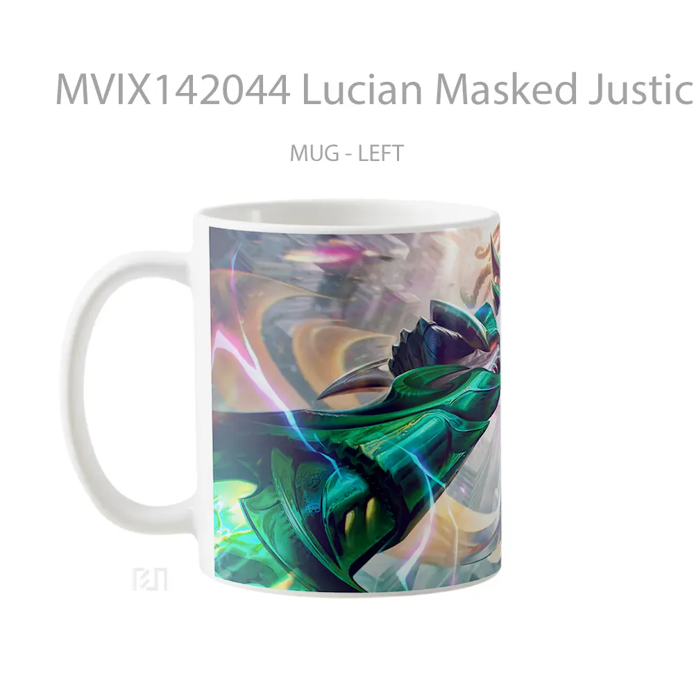 Mug Lucian Masked Justice Skin Lol Splash Art Cangkir Gamer - All-side / Desain