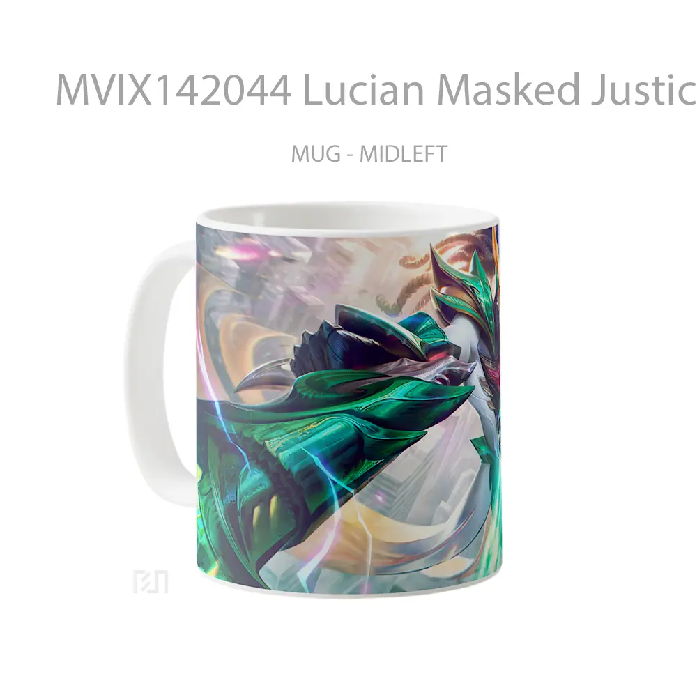 Mug Lucian Masked Justice Skin Lol Splash Art Cangkir Gamer - All-side / Desain