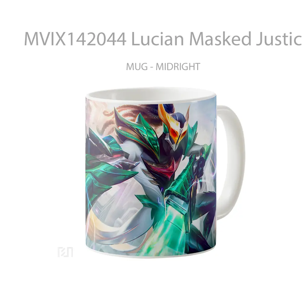 Mug Lucian Masked Justice Skin Lol Splash Art Cangkir Gamer - All-side / Desain