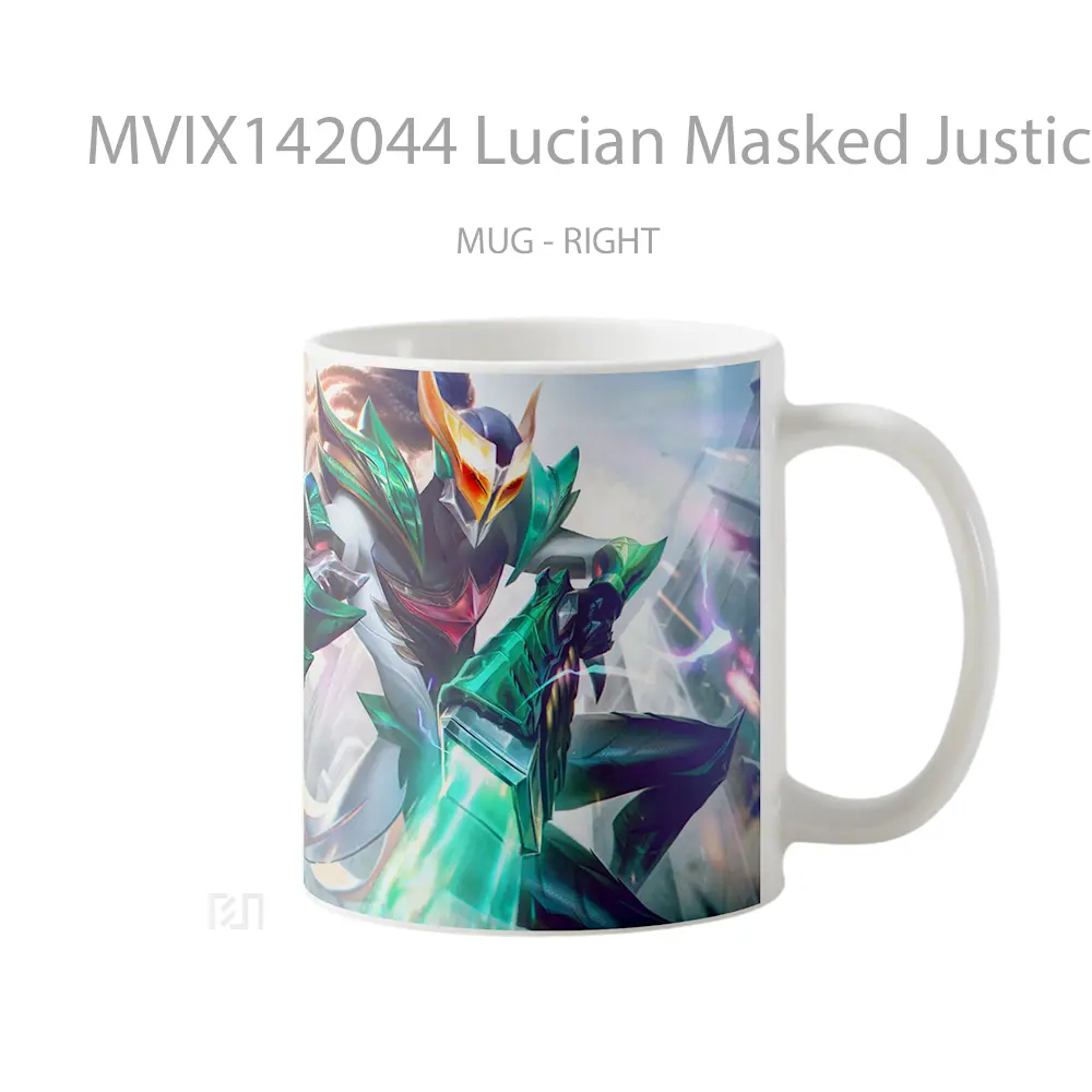 Mug Lucian Masked Justice Skin Lol Splash Art Cangkir Gamer - All-side / Desain