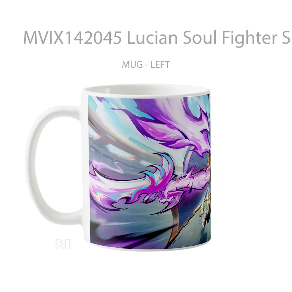 Mug Lucian Soul Fighter Skin Lol Wild Rift Splash Art Cangkir Gamer - All-side / Desain