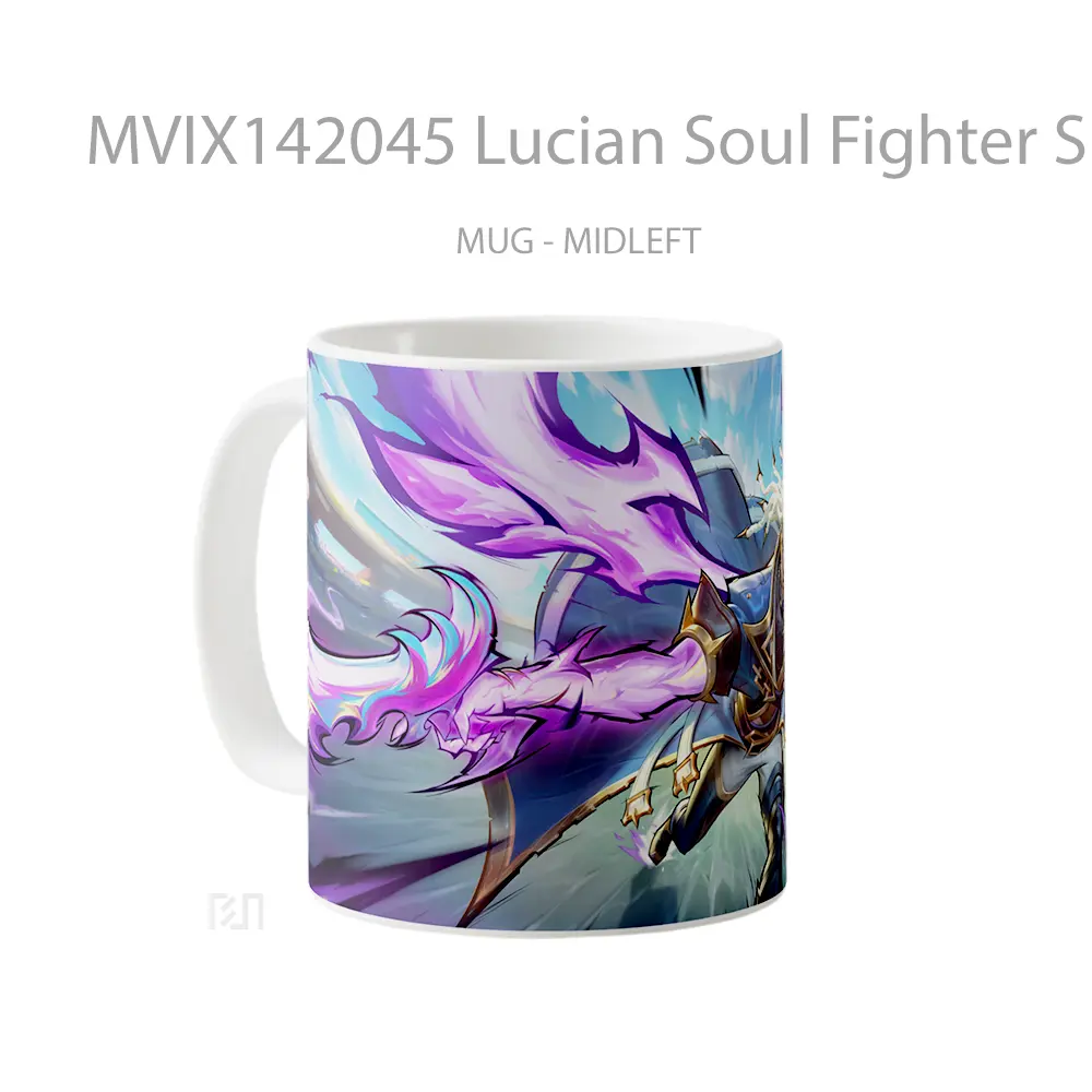 Mug Lucian Soul Fighter Skin Lol Wild Rift Splash Art Cangkir Gamer - All-side / Desain