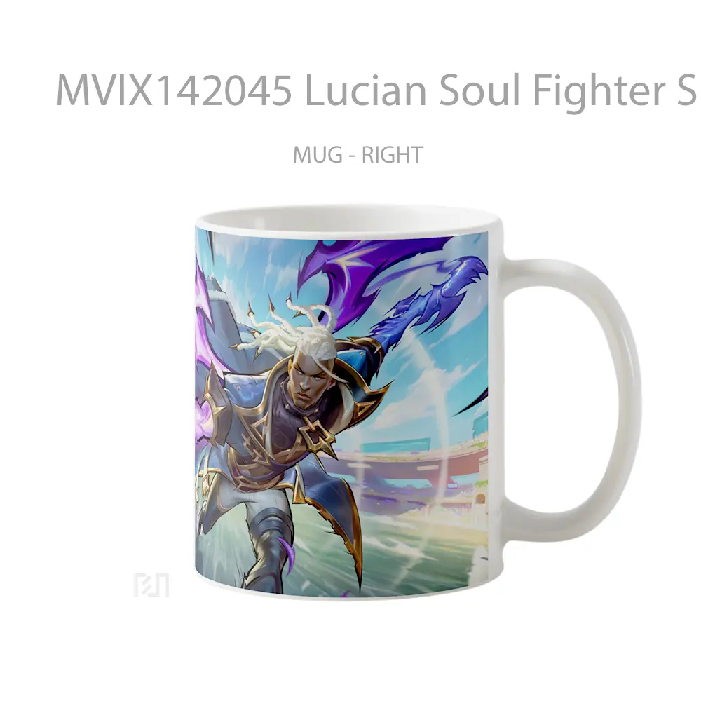 Mug Lucian Soul Fighter Skin Lol Wild Rift Splash Art Cangkir Gamer - All-side / Desain
