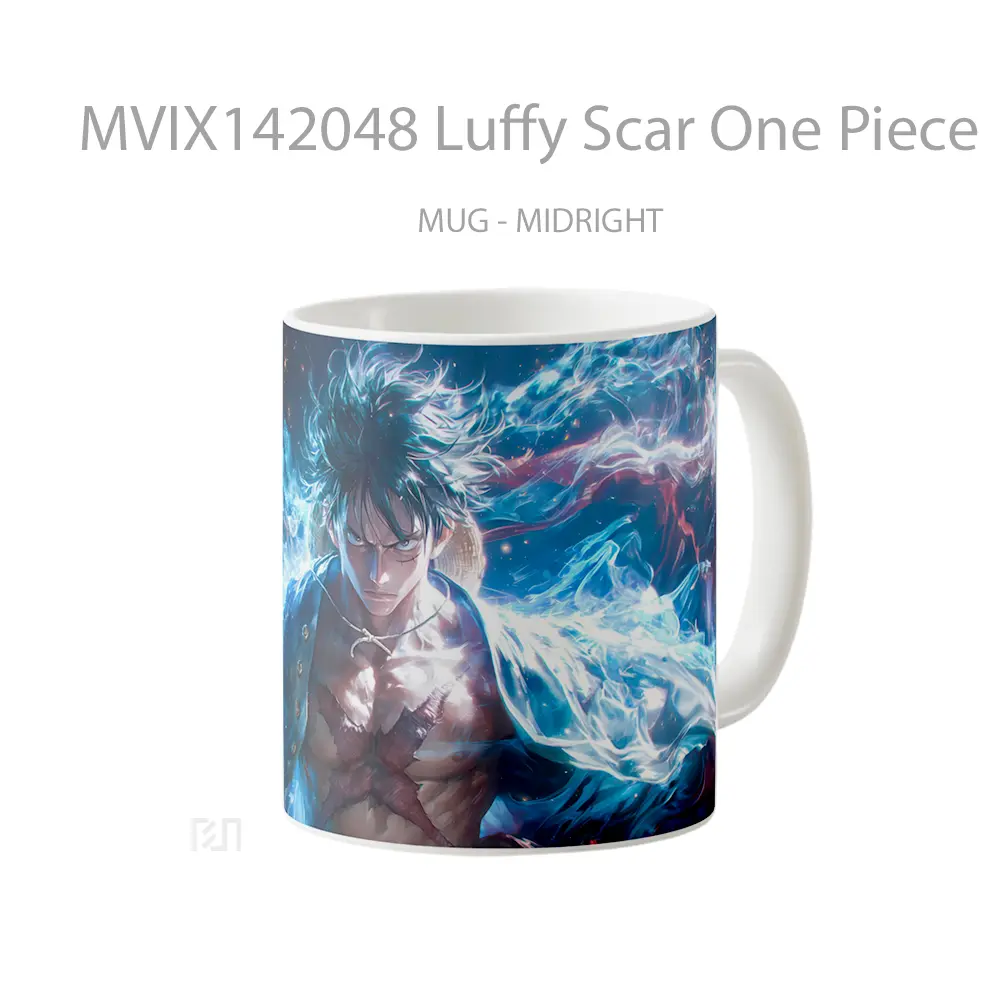 Mug Luffy Scar One Piece Cangkir Anime - All-side / Desain