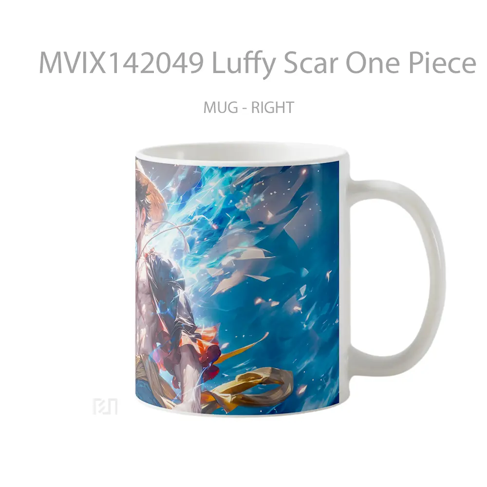 Mug Luffy Scar One Piece Cangkir Anime - All-side / Desain