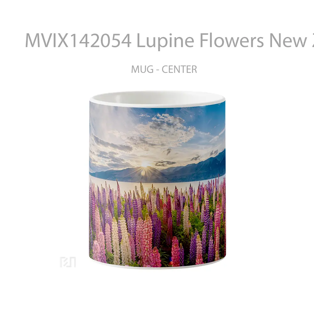 Mug Lupine Flowers New Zealand Scenery Natur Gelas Keramik Unik