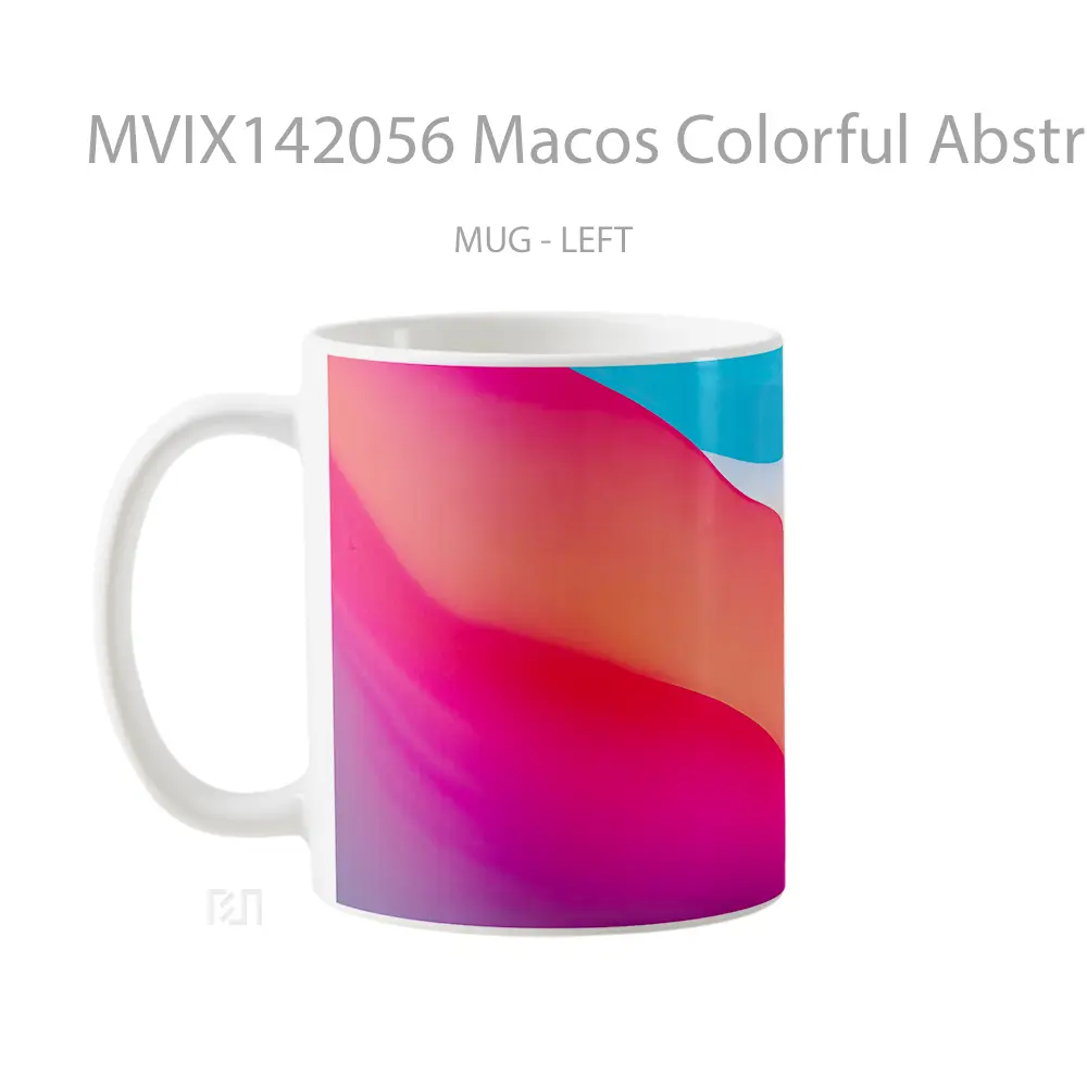 Mug Macos Colorful Abstract Background Gelas Keramik Unik - All-side / Desain