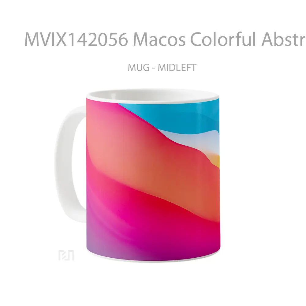Mug Macos Colorful Abstract Background Gelas Keramik Unik - All-side / Desain