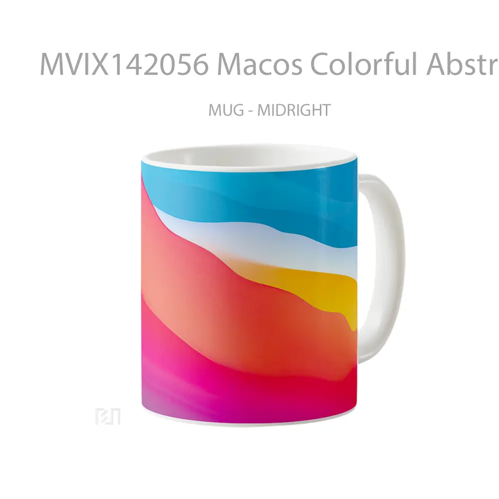 Mug Macos Colorful Abstract Background Gelas Keramik Unik - All-side / Desain