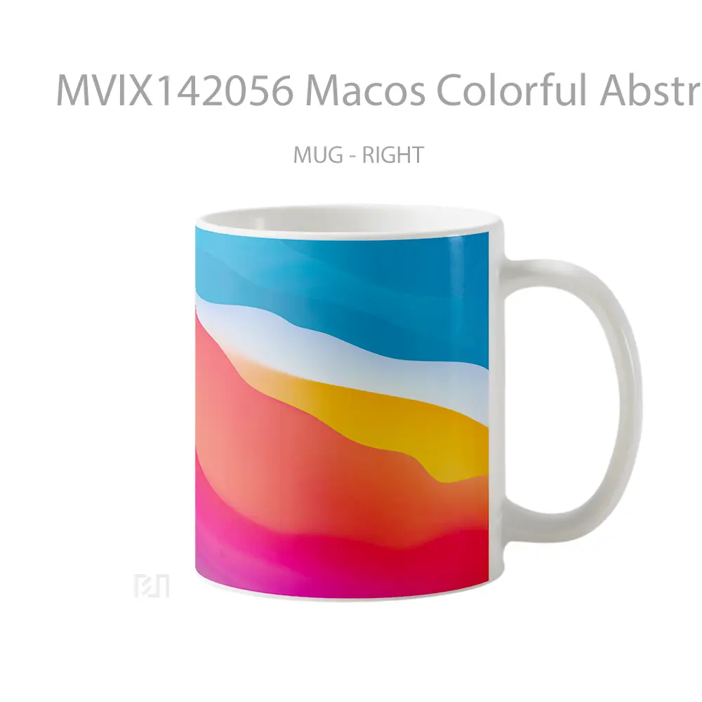 Mug Macos Colorful Abstract Background Gelas Keramik Unik - All-side / Desain
