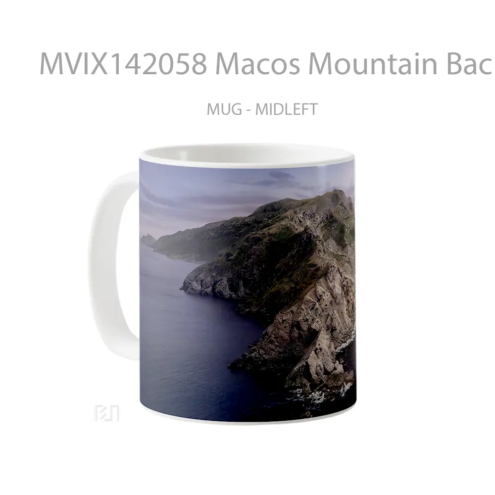 Mug Macos Mountain Background Scenery Gelas Pemandangan Alam - All-side / Desain