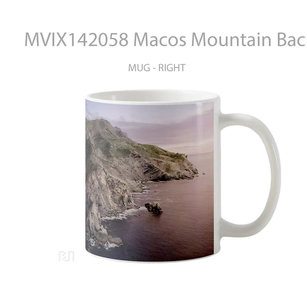 Mug Macos Mountain Background Scenery Gelas Pemandangan Alam - All-side / Desain